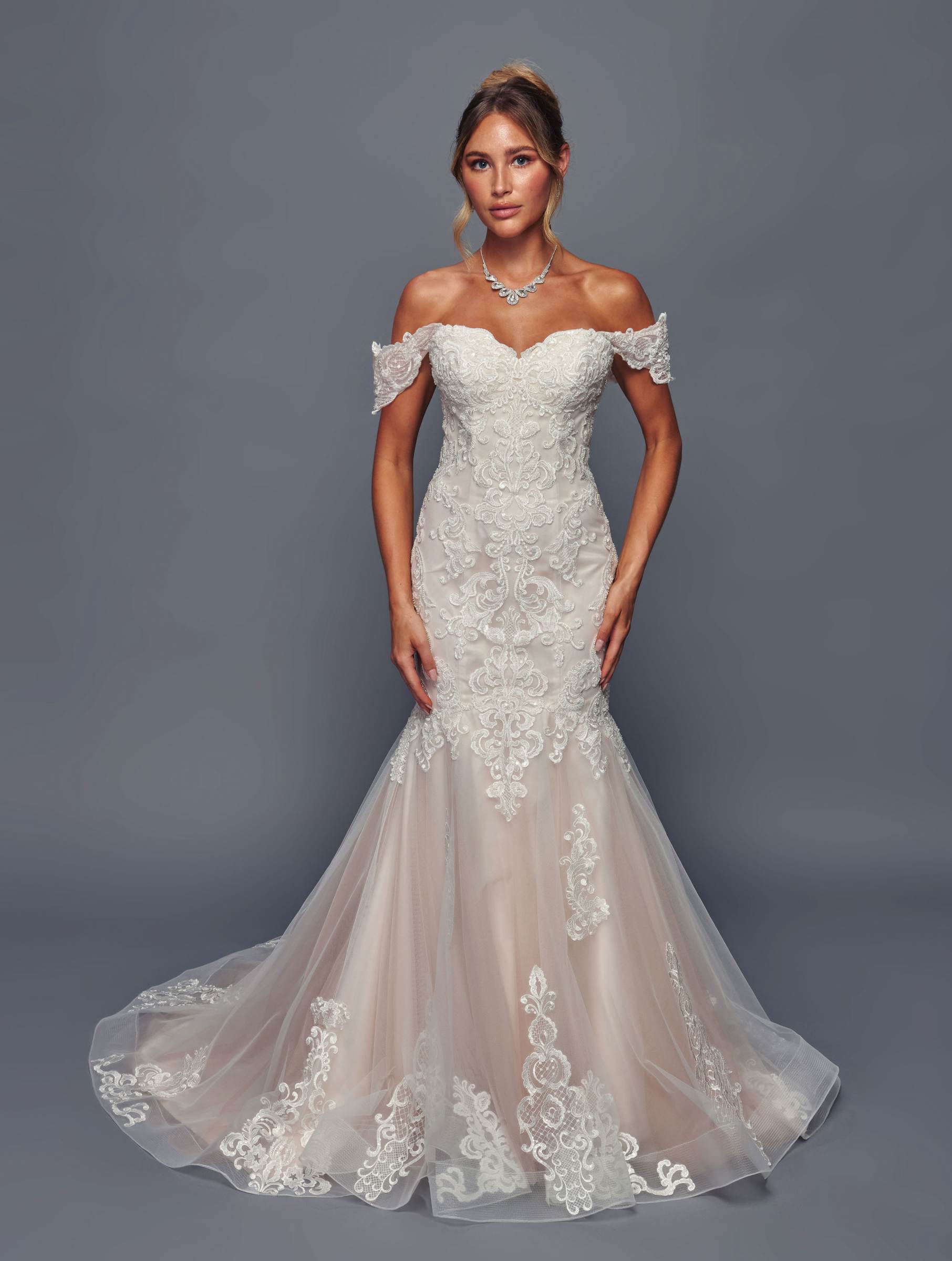 trumpet wedding dress off the shoulder Trumpet/Mermaid Off-the-Shoulder Organza Court Train Wedding Dress with  Appliques Lace Beading Sequins Glitter S3066W - Wedding Dresses