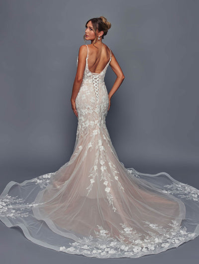 Deklaire Bridal 498 Fitted Trumpet Skirt Wedding Gown Court Train