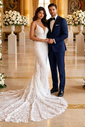 Primavera Couture 11112 Fitted Long Wedding Dress