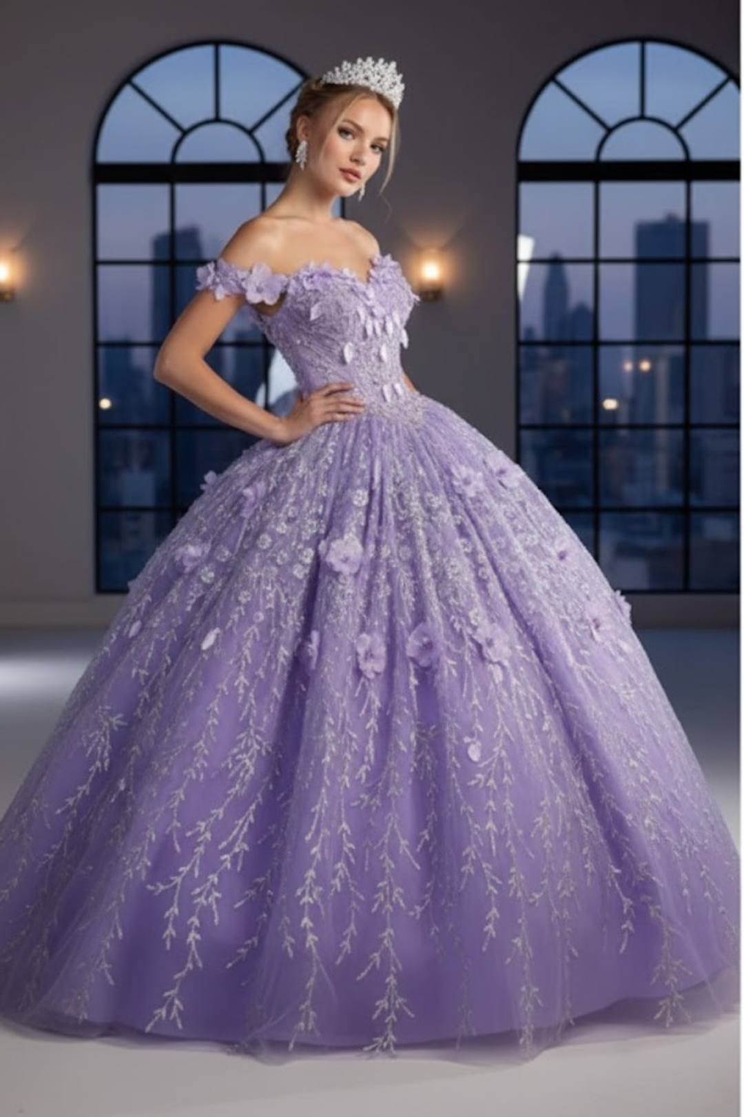 Sweet 16 Birthday Party Dress in Lilac Style Ball Gown