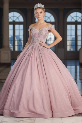Sweet 16 Birthday Party Dress in Dusty Rose Style Ball Gown