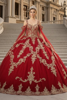 Sweet 16 Birthday Party Dress in Burgundy Style LK210 Ball Gown
