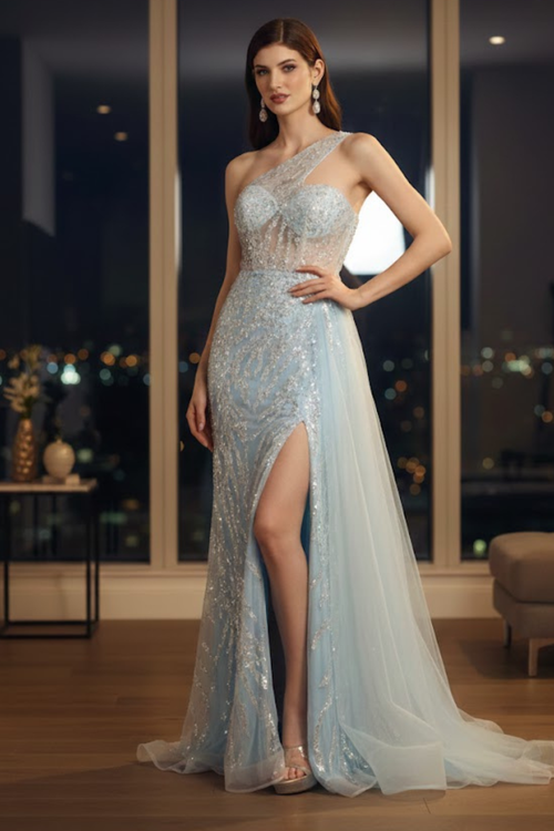 Royal Queen RQ8026 One Shoulder Embellished Prom Evening Gown