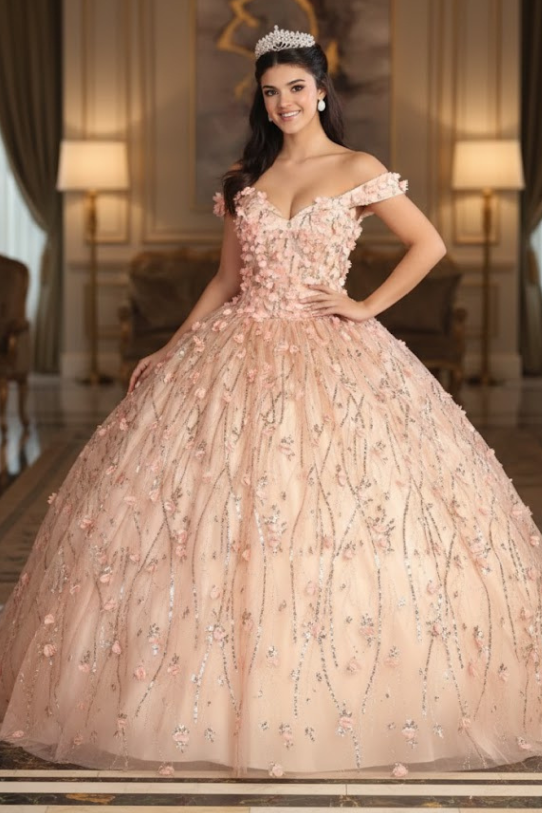 Sweet 16 Birthday Party Dress in Hunter Green Style Ball Gown