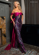 Rachel Allan 50331 Sequin Off Shoulder Jumpsuit