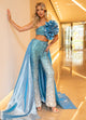 Rachel Allan 50335 Sequin One Shoulder Jumpsuit