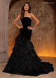 Rachel Allan 50359 Velvet Strapless Tiered Mermaid Dress