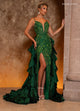 Rachel Allan 50364 Sleeveless Ruffled Overskirt Gown