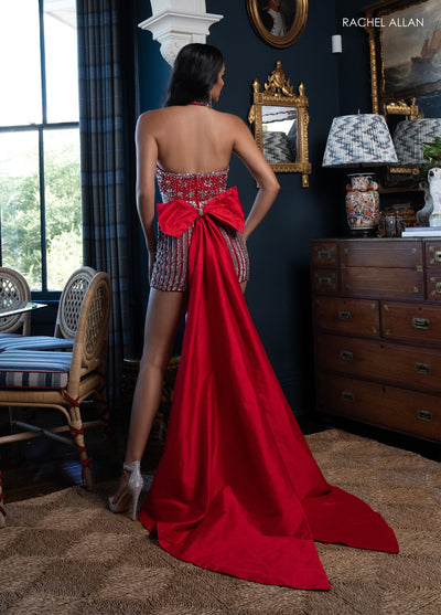 Halter Overskirt Romper by Rachel Allan 50407