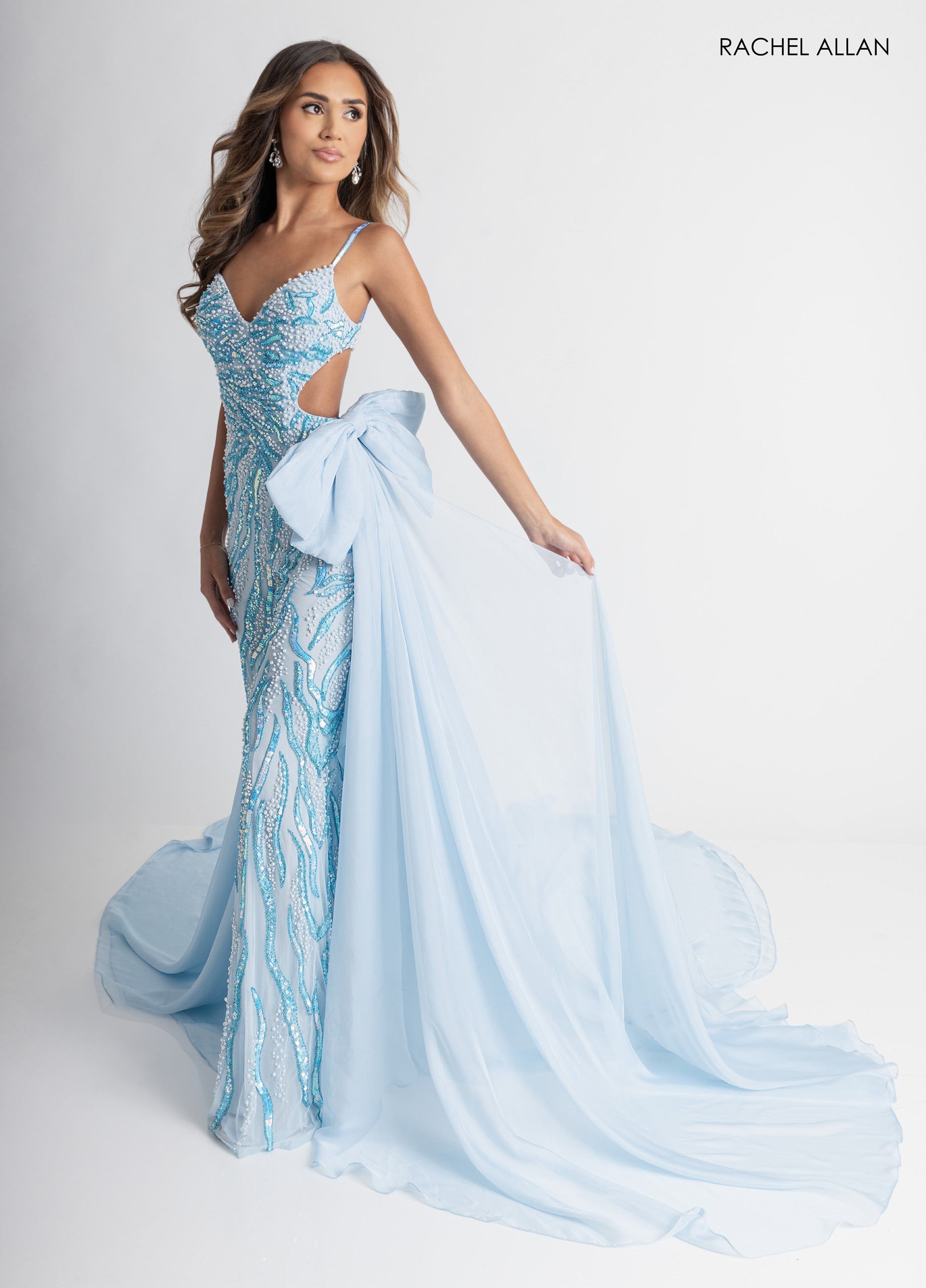 Beaded Sleeveless Jumpsuit by Rachel Allan 50411