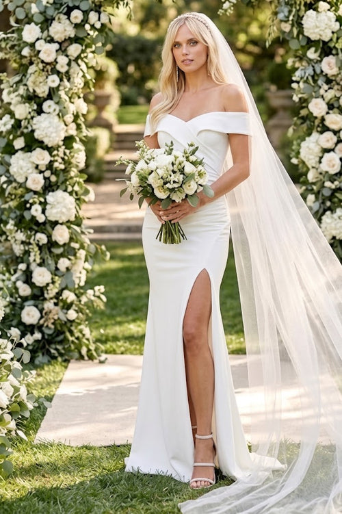 Eva USA 3418 Long Off-Shoulder Wedding Dress