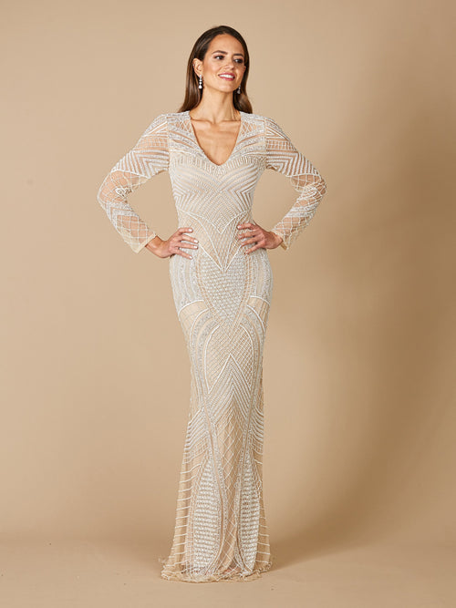 Lara New York Ivory/Nude Dress
