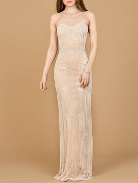 Lara 51212- Strapless Beaded Wedding Gown