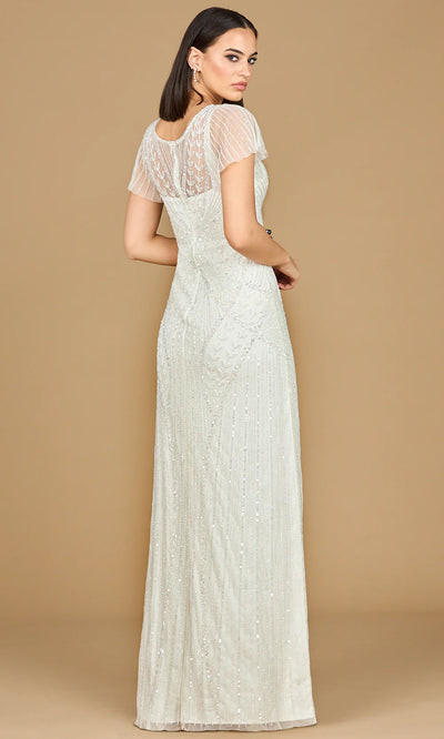 Lara 51219 - Beaded Flutter Sleeve Wedding Gown