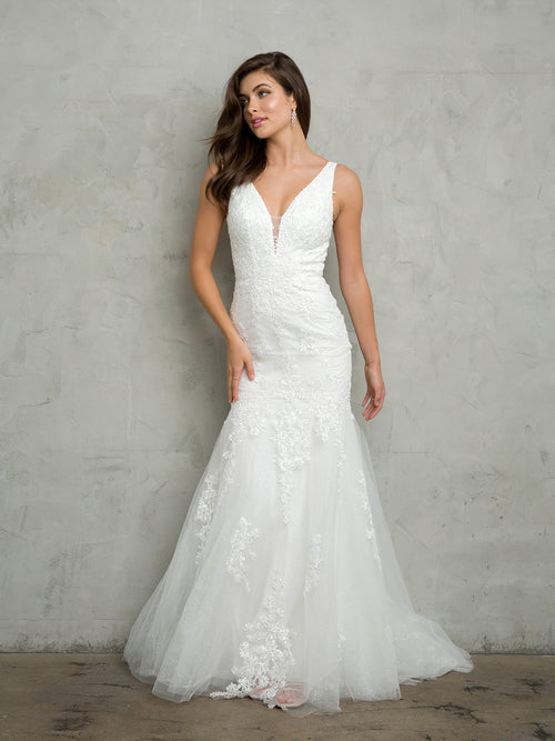 Eva USA 5249 Long Bridal Gown Glitter Wedding Dress
