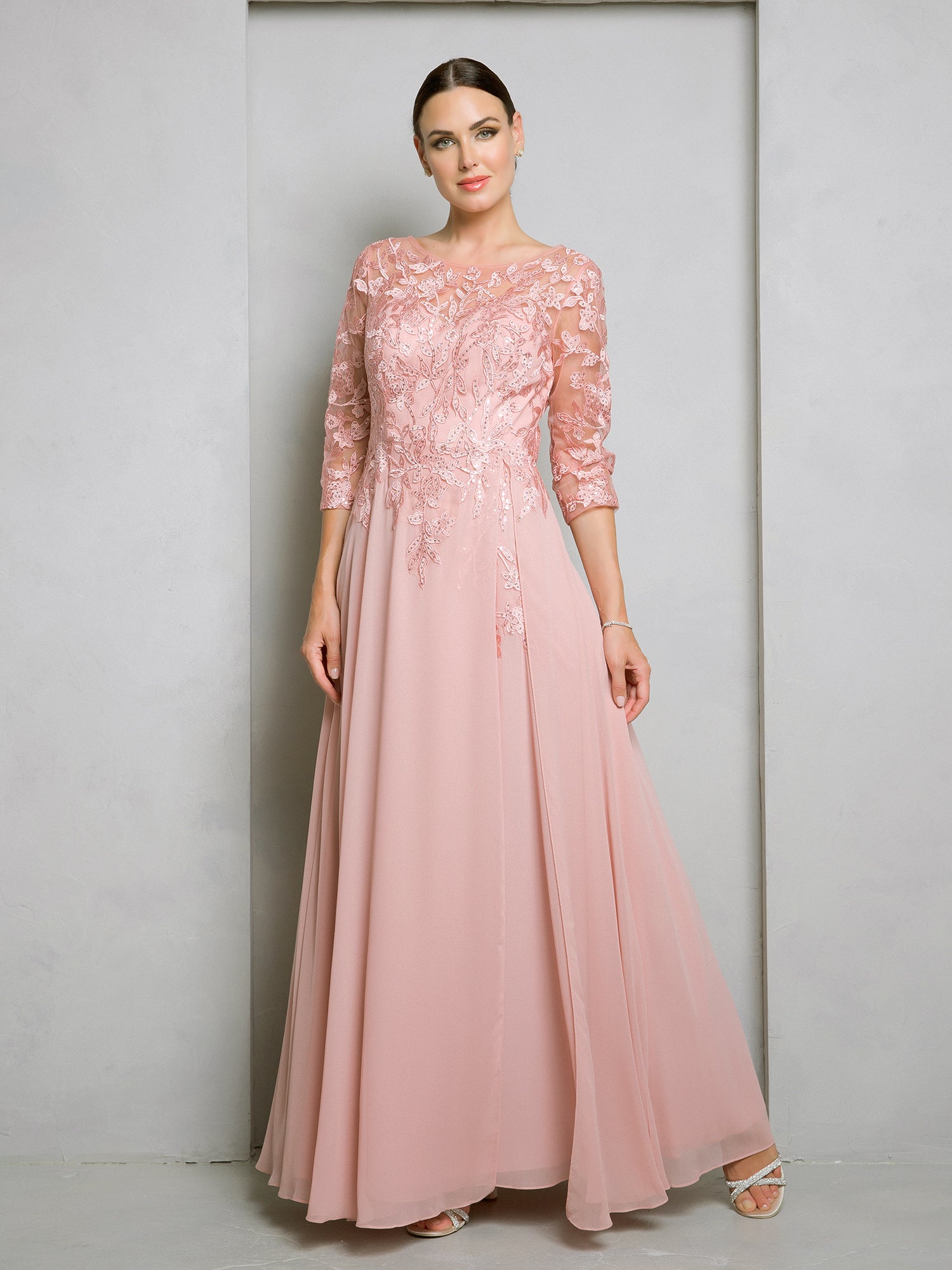 Eva USA 5258 Long A-Line Mother of the Bride Formal Dress