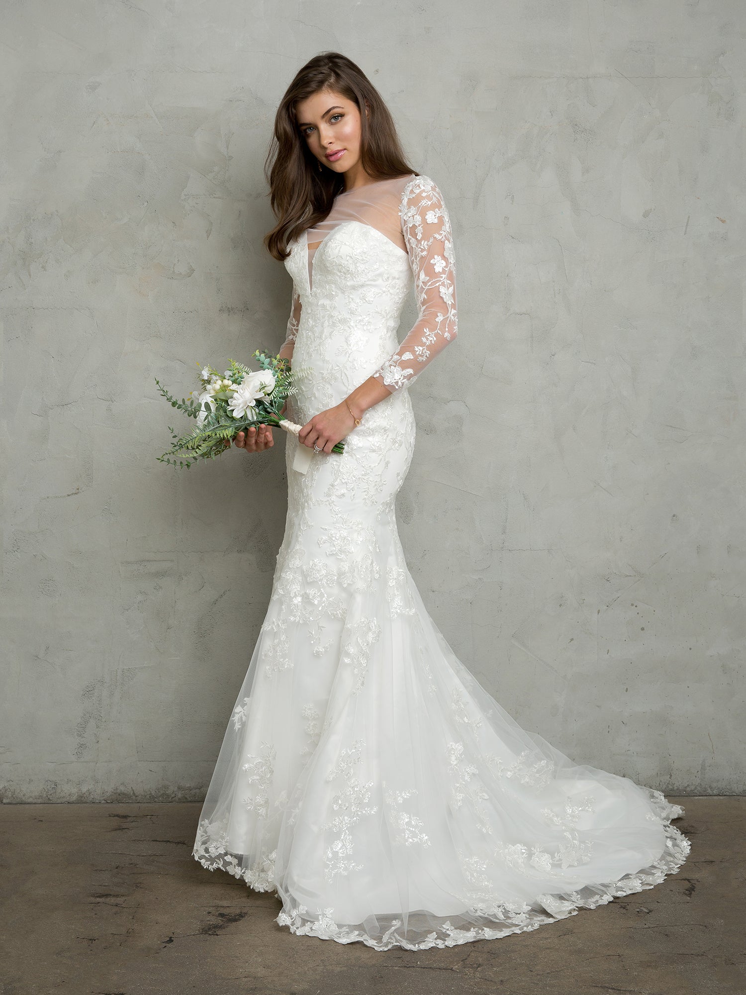 Vestido de novia largo de dos piezas Eva USA 5268