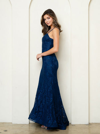 Eva Fashion 5277 Long Formal Corset Lace Evening Prom Dress