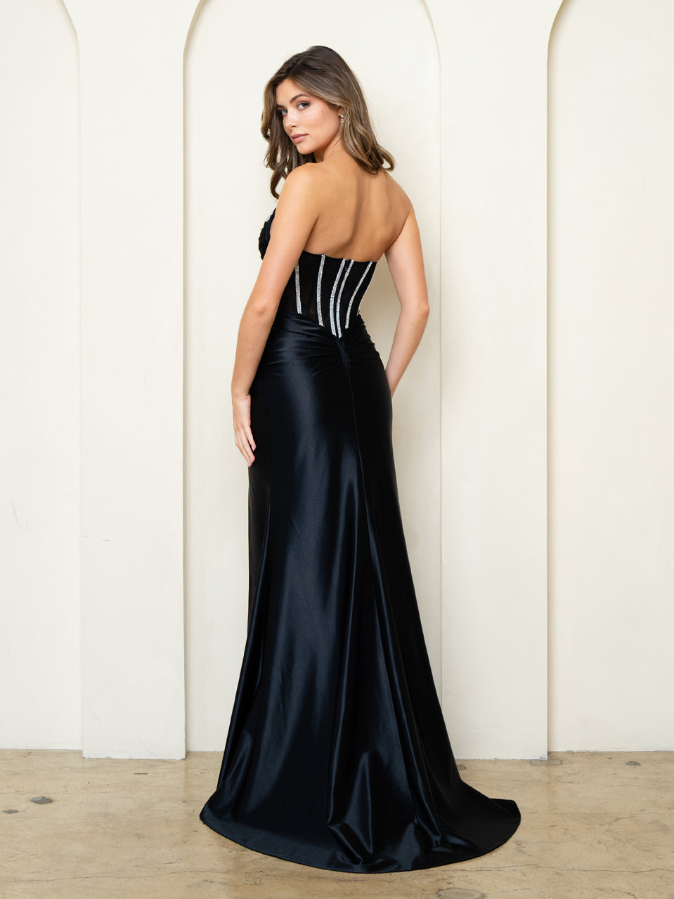 Eva USA 5280 Corset Long Fitted Formal Prom Dress