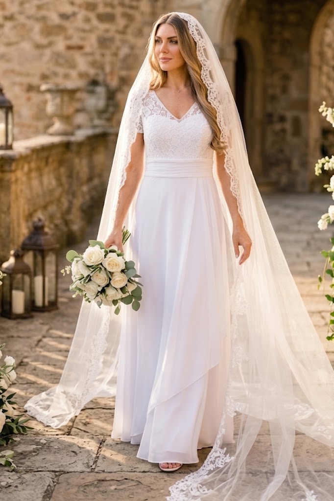 Eva USA 3486 Modest Wedding Dress Bridal Gown