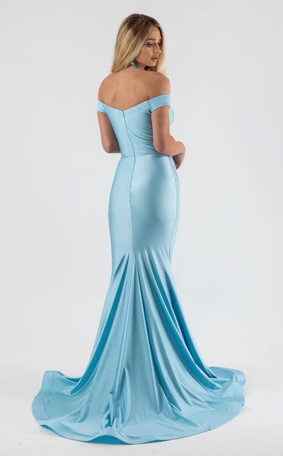 Jessica Angel JA583 Off-Shoulder Sweetheart Mermaid Court Train Prom Jersey Dress