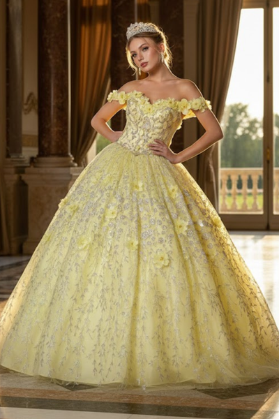 Sweet 16 Birthday Party Dress in Rose Gold Style Ball Gown