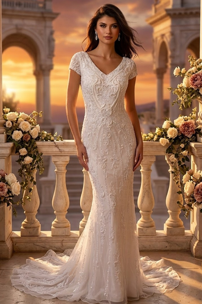 Primavera Couture 11121 Long Bridal Gown Fitted Wedding Dress