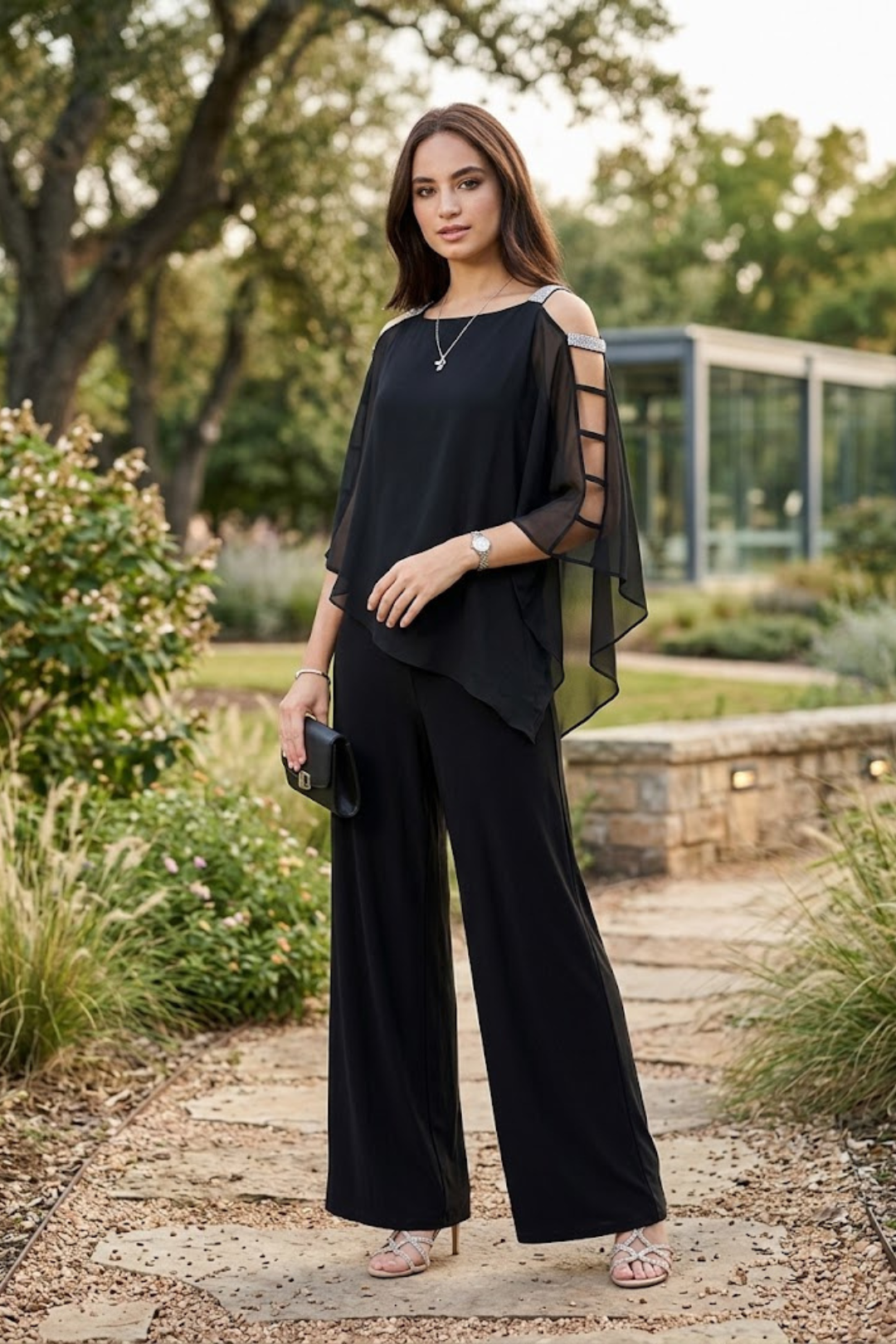 Eva USA 3381 Black Formal Jumpsuit for Women