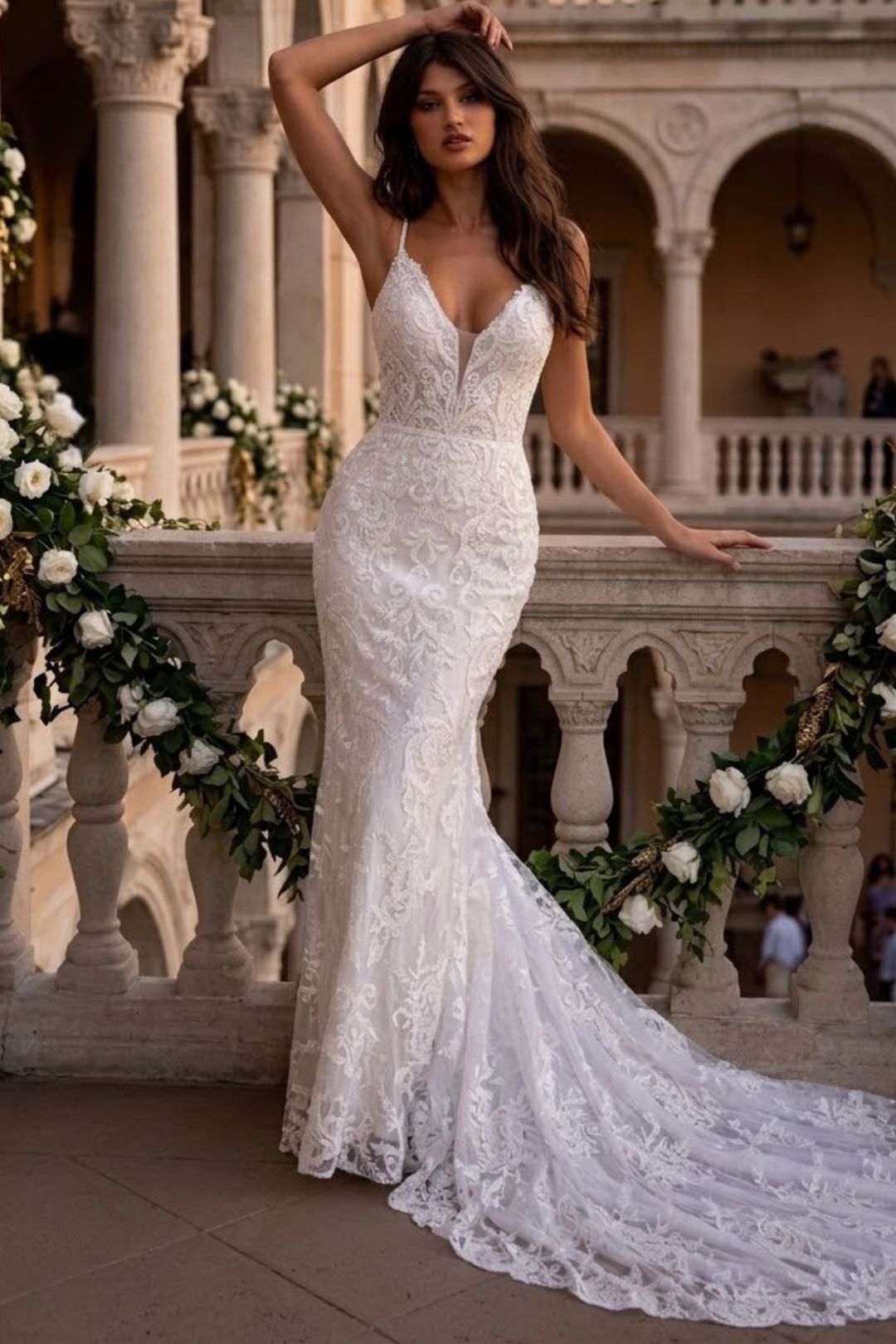 Primavera Couture 11112 Fitted Long Wedding Dress