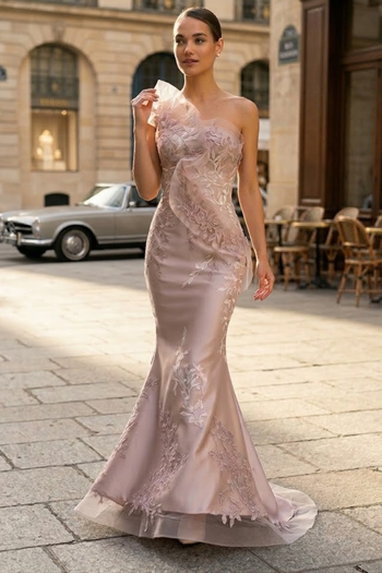 Terani Couture 1911E9095 Formal One-Shoulder Mermaid Long Evening Premium Dress