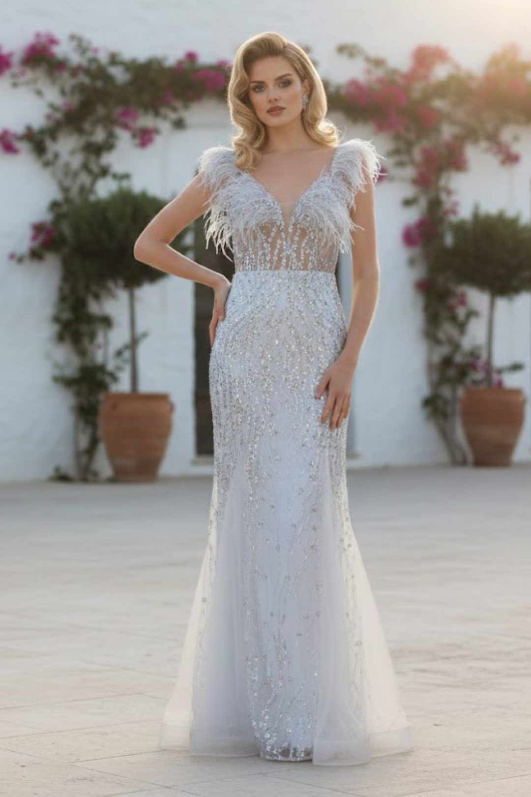 Champagne Wedding Dress Long Bridal Gown and Plus Size