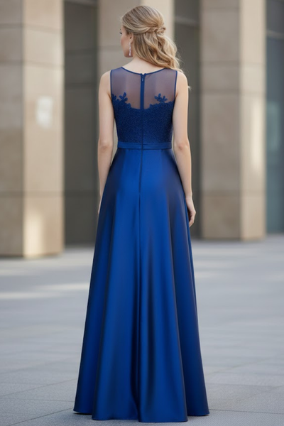 Clarisse M6235 Evening A-Line Illusion Glitter Blend Dress