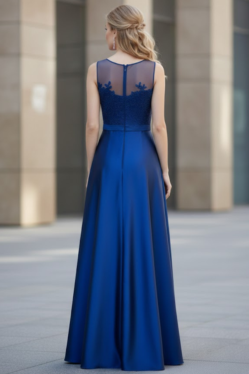 Clarisse M6235 Evening A-Line Illusion Glitter Blend Dress