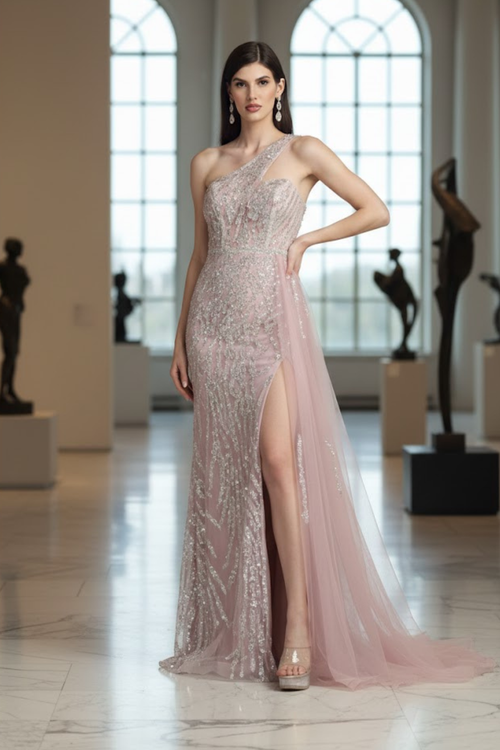 Royal Queen RQ8026 One Shoulder Embellished Prom Evening Gown