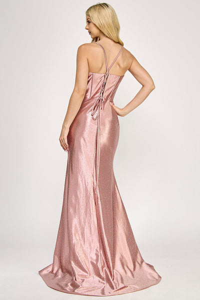 Lenovia 8391 Beaded Embellished Sweetheart Corset Dress in Stretch Blend
