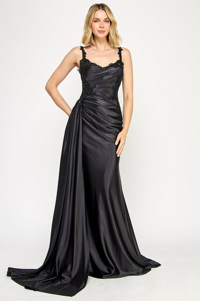 Lenovia 8361 Bead Embroidered Sateen Sleeveless Sweetheart Dress