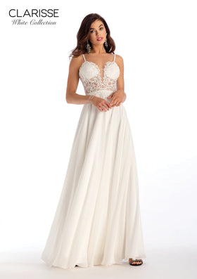 Clarisse 600208 Embroidered Sweetheart Chiffon A-Line Bridal Gown