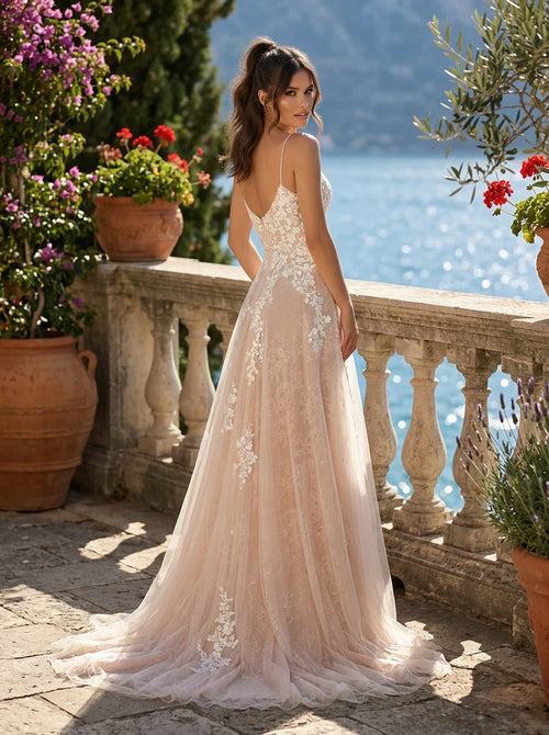 Clarisse Ivory/Blush Dress