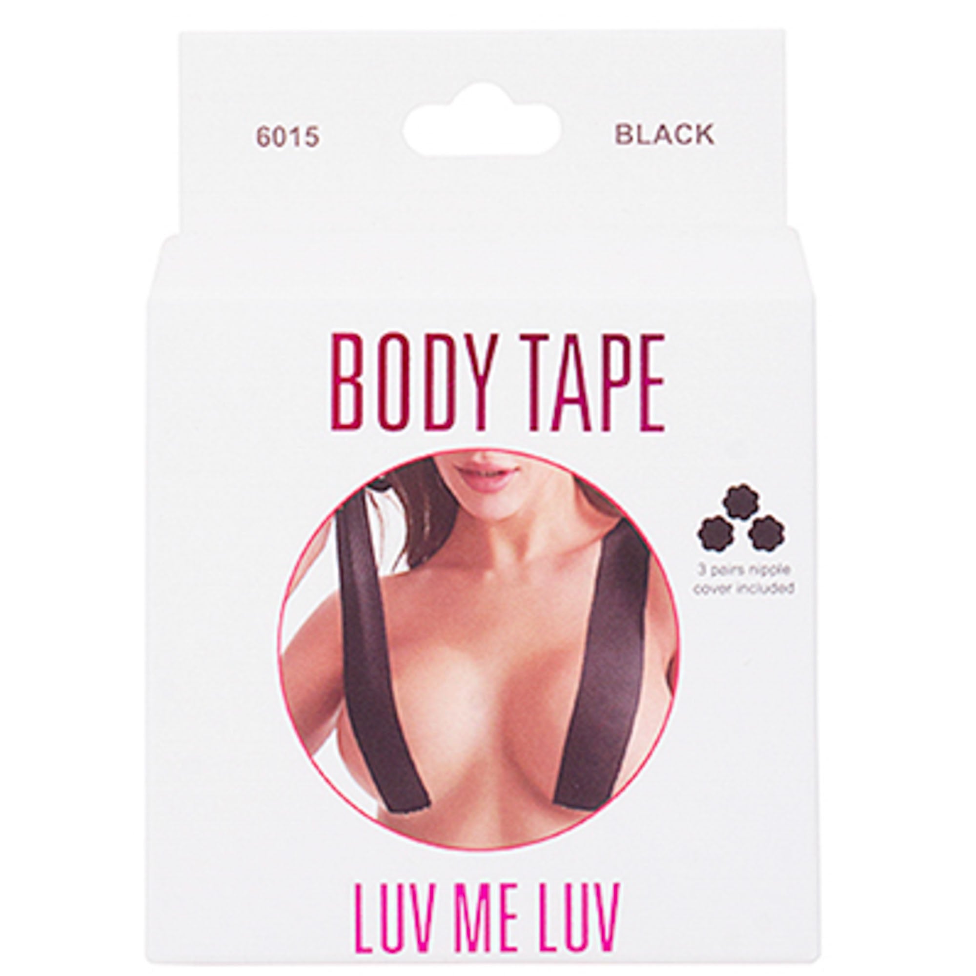 LUV ME LUV Body Tape with Nipple Covers – Black, Nude, Mocha, Clear