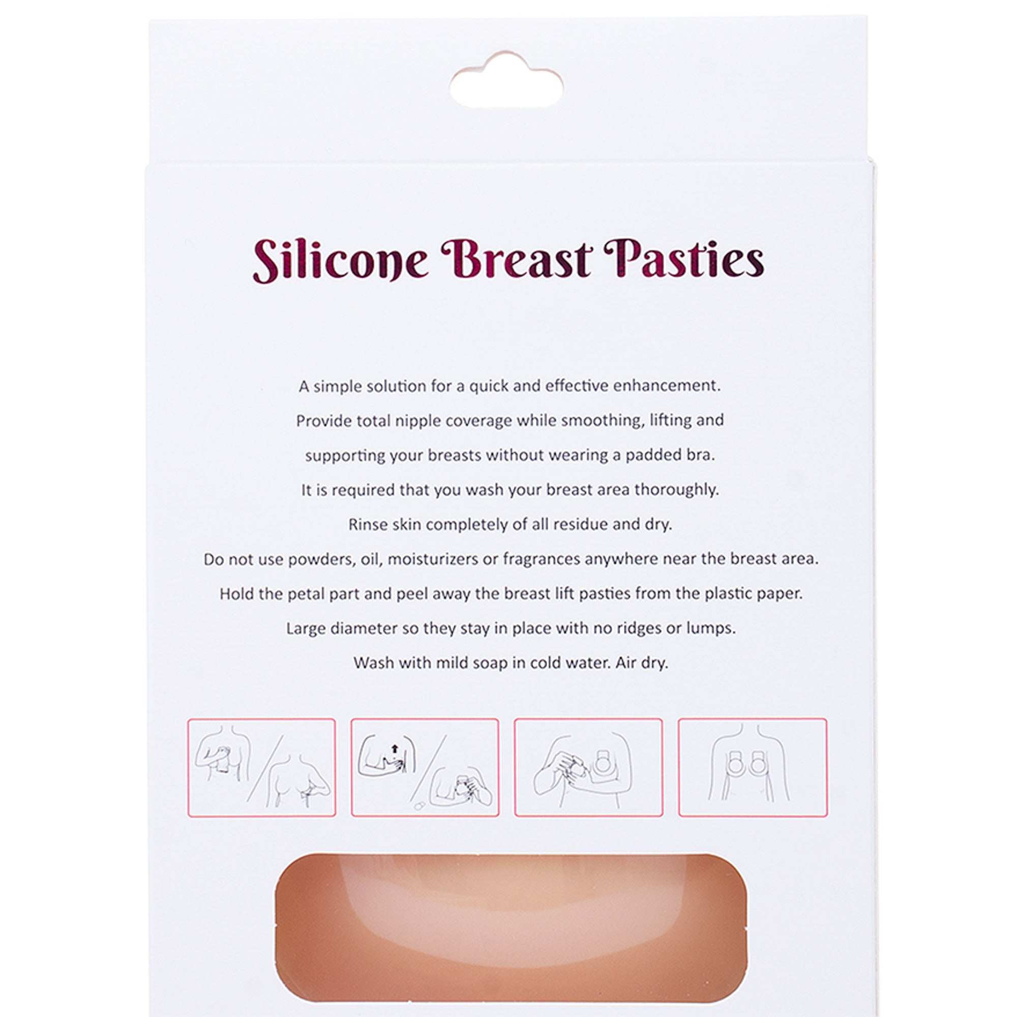 LUV ME LUV Silicone Breast Pasties – Reusable Nude Lift Pads