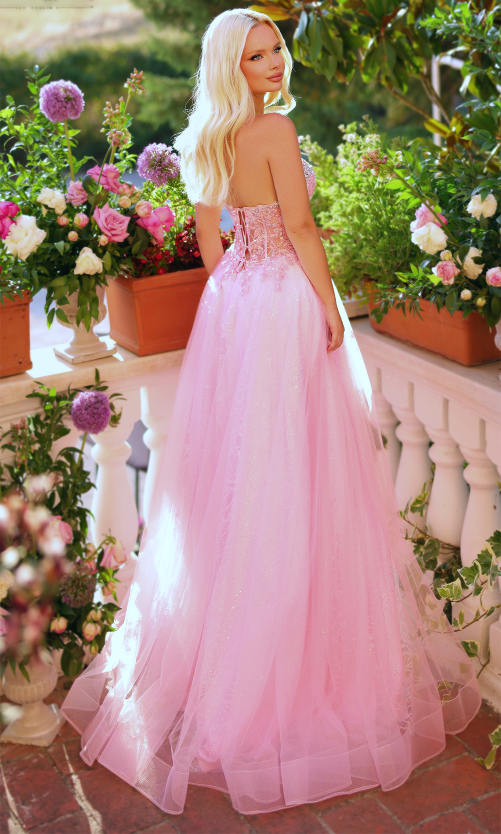 Clarisse 62312 Prom Strapless Beaded One-Of-A-Kind Lace Dress