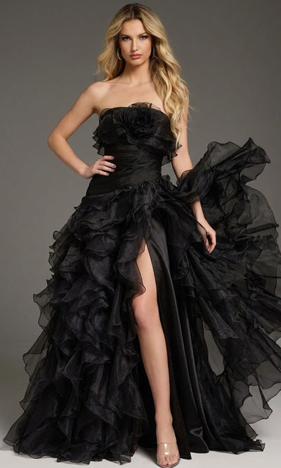 Jovani 38236 - Strapless Ruffled Evening Gown