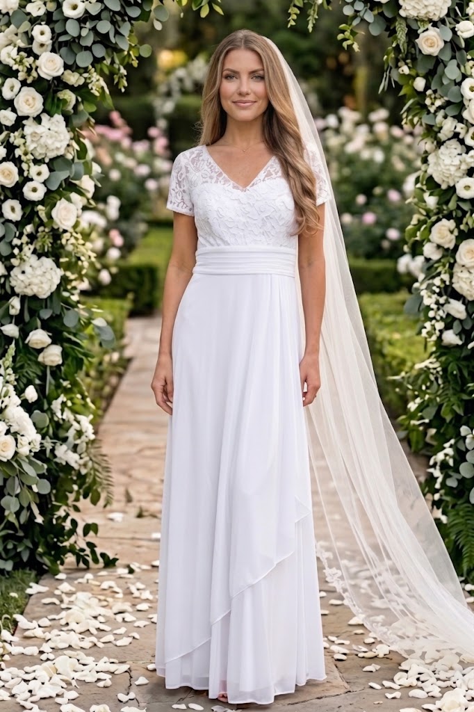 Eva USA 3486 Modest Wedding Dress Bridal Gown
