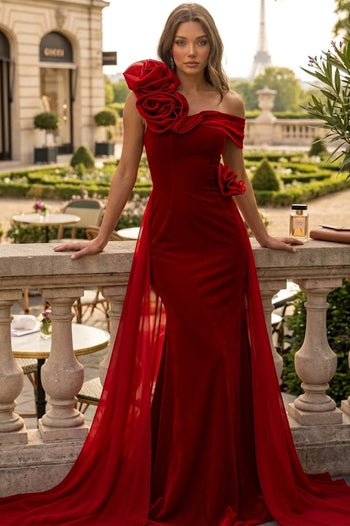 Terani Couture 242M3342 Elegant Formal Off-Shoulder Long Evening Premium Dress