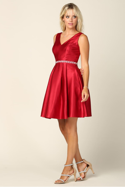 Eva USA 3419 Red Graduation Dress