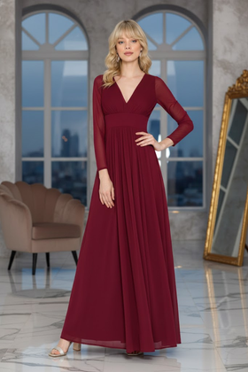 Wholesale Mother of the Bride Dresses 5234 in Burgundy