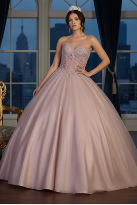 Sweet 16 Birthday Party Dress in Mauve Style Ball Gown