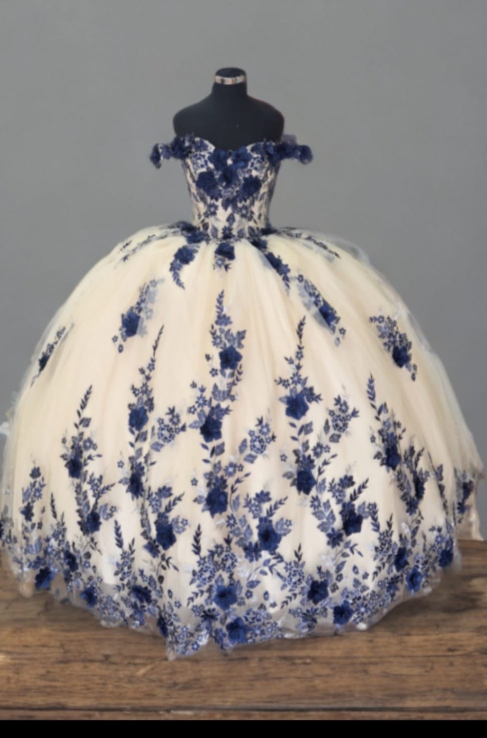 3D Floral Off-Shoulder Ball Gown by Calla SCL30036