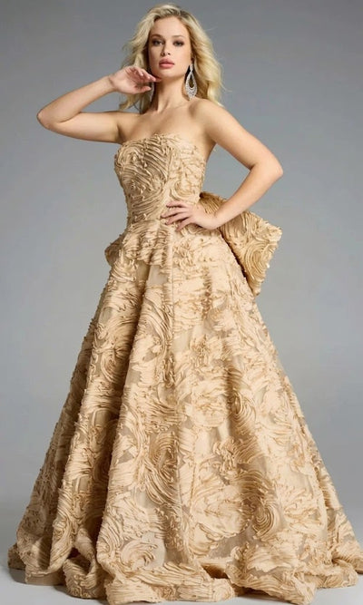 Jovani 44114 - Strapless Textured Ballgown in Black