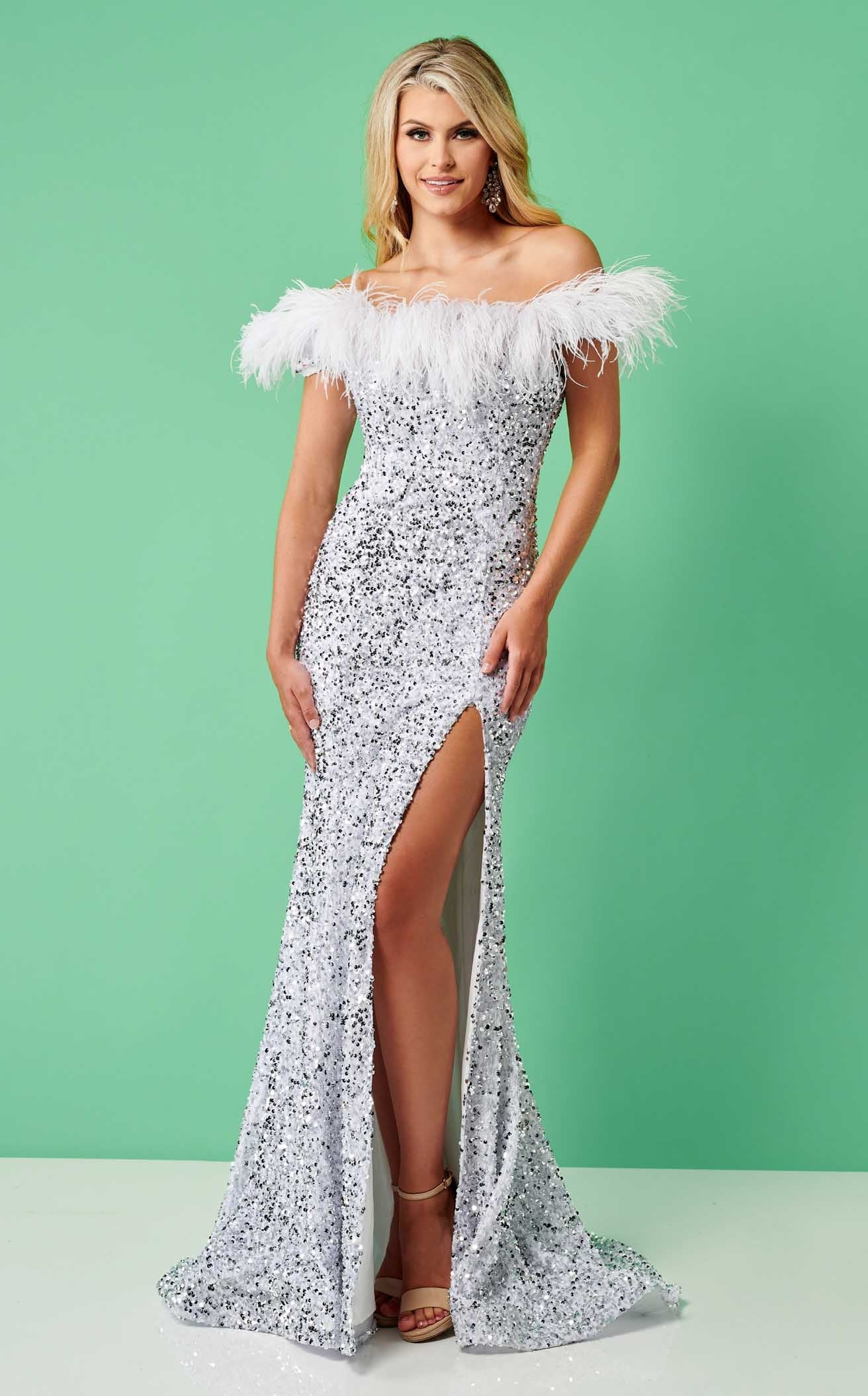 Rachel Allan 70280 White/Silver
